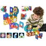 Set blocuri de constructie magnetic, Jokomisiada, Iluminate, Stimuleaza simturile copilului, Contine 49 de piese, 3 ani+, Multicolor - 14