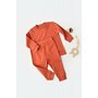 Babycosy - Set bluzita cu maneca lunga si panataloni lungi - bumbac organic 100% - Scortisoara, Baby Cosy (Marime: 18-24 Luni) - 1