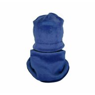 KidsDecor - Set caciula cu protectie gat Fleece Blue pentru copii 6-8 ani, din bumbac