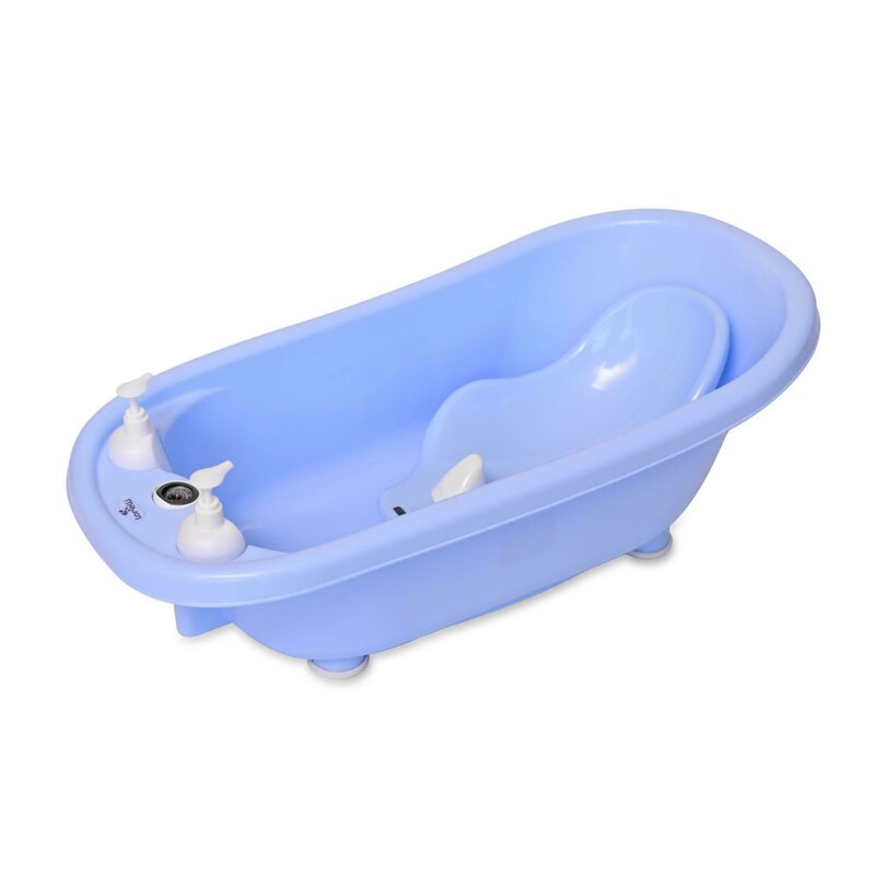 Lorelli - set de baie cadita, cu reductor, cu termometru, cu accesorii, 88 cm, albastru