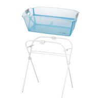 Set cadita de baie cu pliere ultra-compacta, Jane, Oasis, Cu doua manere, 68 x 42 x 26 cm plus suport pliabil, Conform cu EN 17072:2018, Tropical