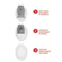 Set Cadita inteligenta, Skip Hop, Pentru 3 etape de crestere, Alb si cosulet bebelus, Qmini,  55 x 75 cm, Husa 100% muselina dubla, Grey - 9