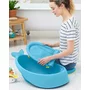 Set Cadita inteligenta, Skip Hop, Pentru 3 etape de crestere, Albastru si cosulet bebelus, Qmini,  55 x 75 cm, Husa 100% muselina dubla, Cream - 7