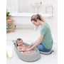 Set Cadita inteligenta, Skip Hop, Pentru 3 etape de crestere, Gri si cosulet bebelus, Qmini,  55 x 75 cm, Husa 100% muselina dubla, Grey - 9