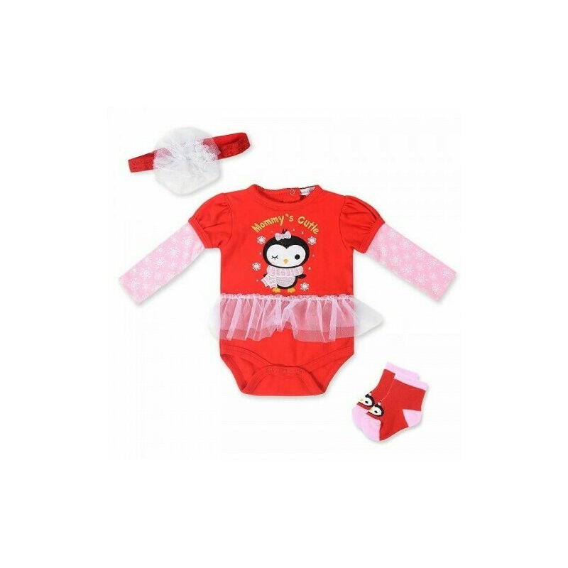 Mother's choice - set cadou craciun 3 piese pentru fetite - marimea 3-6 luni