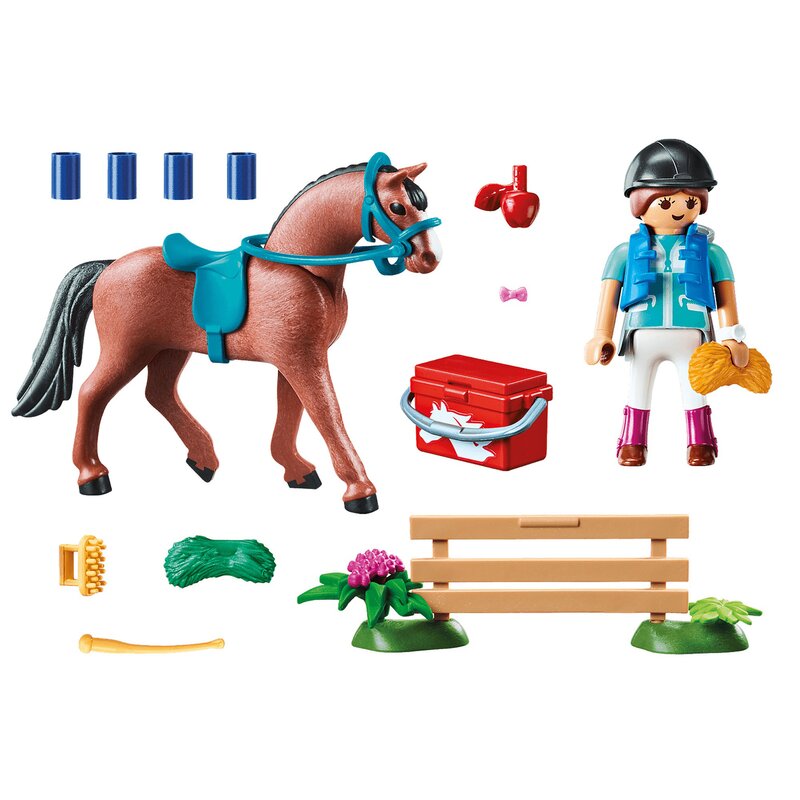 Playmobil - set figurine fetita si cal country