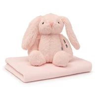 Set cadou iepuras roz cu prosop, Baby Mix, In cutie de carton, Pink