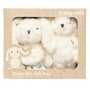 Set cadou iepuras, zornaitoare si paturica, Baby Mix, In cutie de carton, Bunny White - 3