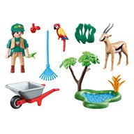 Playmobil - Set de constructie Fetita si animale Cadou Zoo Family Fun