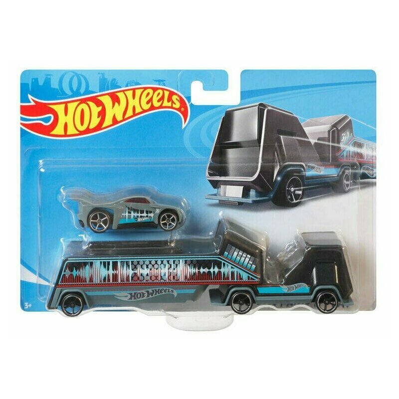 Mattel - set vehicule camion , hot wheels , cu masina sport hw park and play