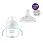 Set canuta cu tetina, Philips Avent, Natural Response, 150 ml, Fara BPA, Anticolici, +  Tetine, 2 buc, Cu debit 5 (rapid) 6 luni+, Alb - 1
