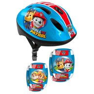 Set casca protectie, genunchiere si cotiere, Stamp, Paw Patrol, Sigure si confortabile, Reglabile, Conform cu EN1078, Marime 50/56 cm, 3 ani+, Albastru