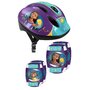 Set casca protectie, genunchiere si cotiere, Stamp, Sigure si confortabile, Reglabile, Conform cu EN1078, Marime 50/56 cm, 3 ani+, Wish - 1