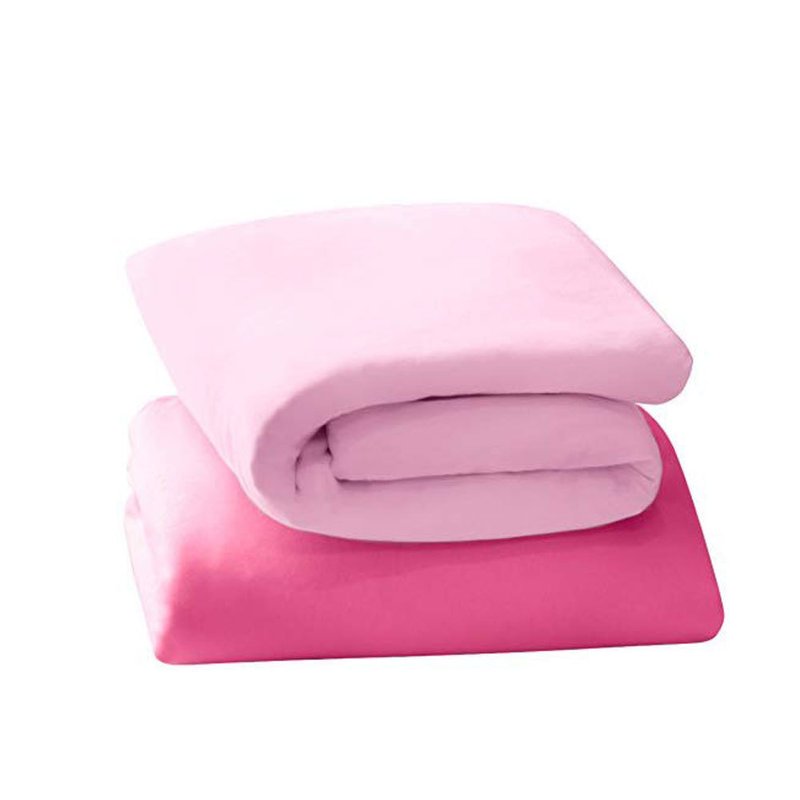 Clevamama - cearceaf cu elastic, 2 bucati din bumbac, 140x70 cm, roz