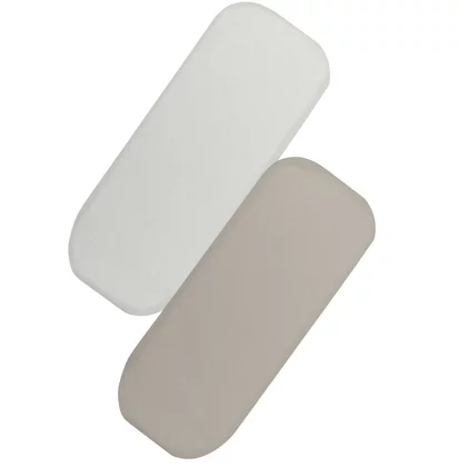 Set cearceafuri cu elastic, Lionelo, 70x28 cm, Pentru landouri si patutul co-sleeper Malin, Pentru saltele de max. 10 cm inaltime, Din bambus, Usor de spalat, 30 grade, Fara calcare, Ecologic, Alb/Bej