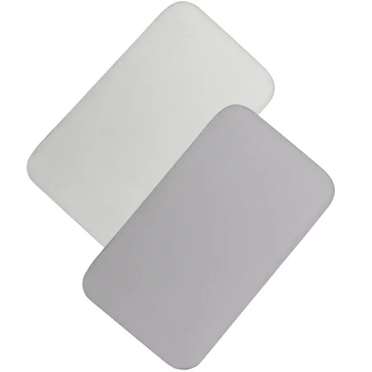 Set cearceafuri cu elastic, Lionelo, 80x42 cm, Pentru co-sleepere, Pentru saltele de max. 10 cm inaltime, Din bambus, Usor de spalat, 30 grade, Fara calcare, Ecologic, Alb/Gri