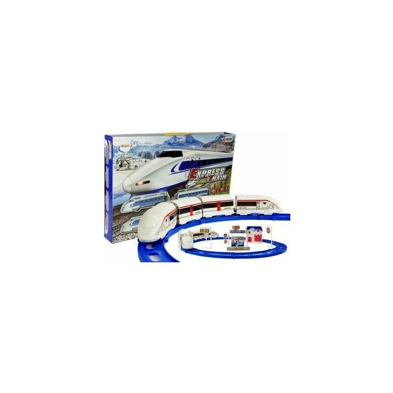 Leantoys - set circuit tren cu baterii, pentru copii, 7070, 76 cm