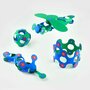Clicstoys - Set Clixo de construit cu magnet, Itsy pack Blue-Green 18 - 1