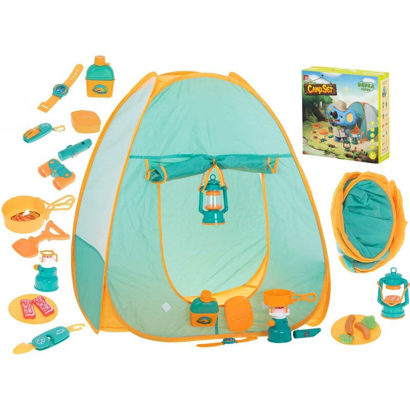 Ikonka - set complet camping format din cort si 18 accesorii ik17866