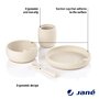 Set complet de masa, Jane, Din silicon, Cu 4 piese, Farfurie, Bol, Lingurita si pahar, BPA free, Pale - 3