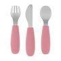 Set complet tacamuri, Petite&Mars, Take&Match, Din silicon si otel inoxidabil, Fara BPA, 12 luni+, Roz