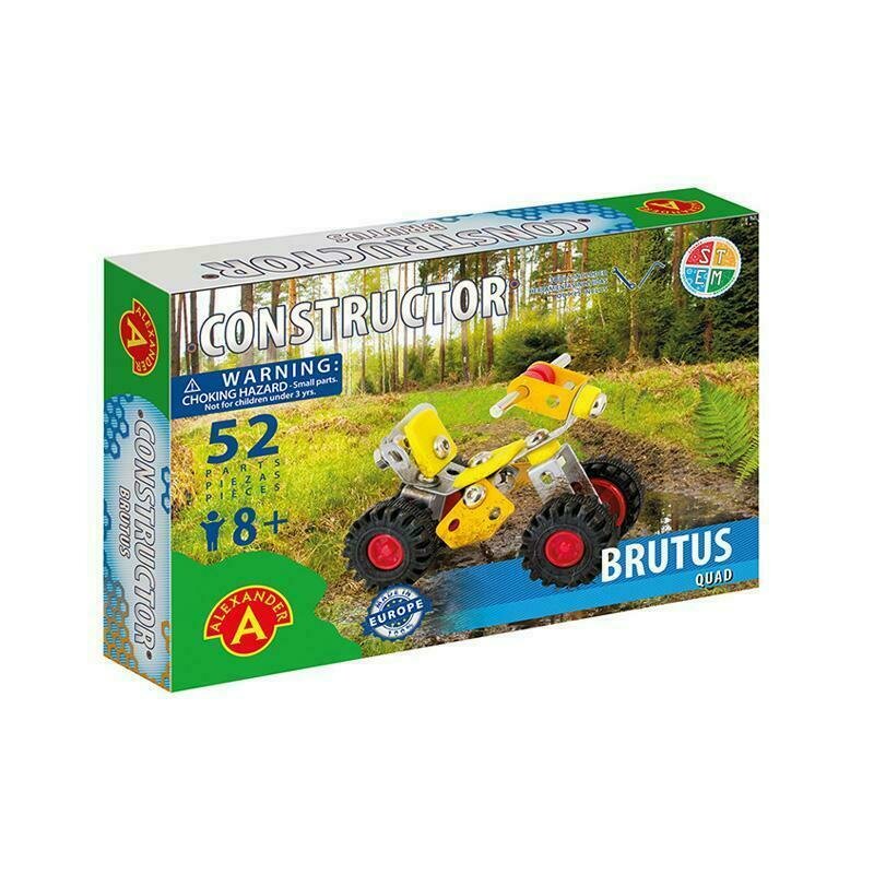 Alexander toys - set de constructie vehicul brutus , constructor , 52 piese metalice
