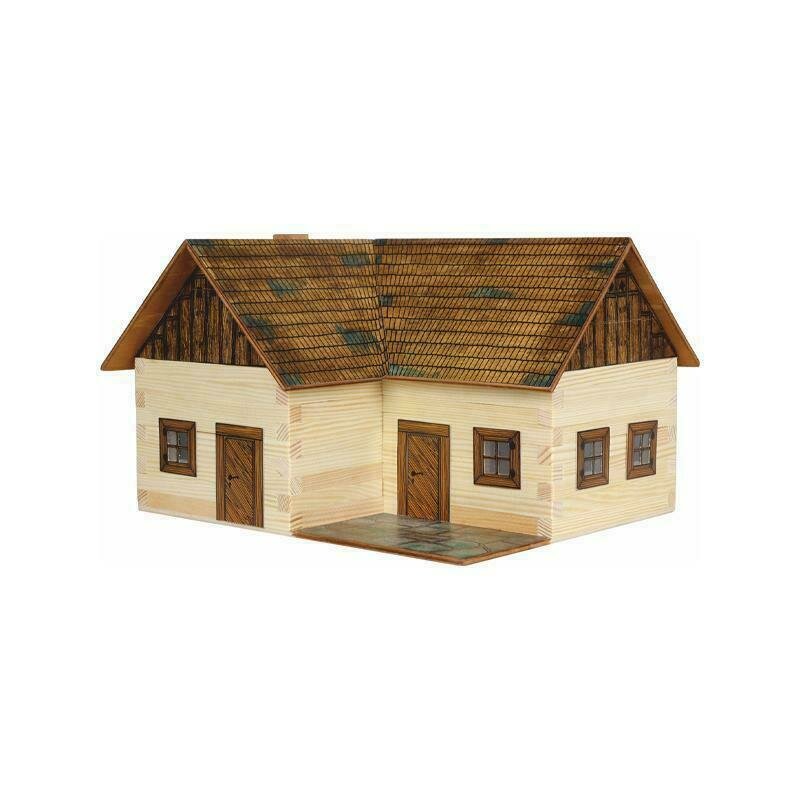 Walachia - set constructie arhitectura casuta ideala, 154 piese din lemn,