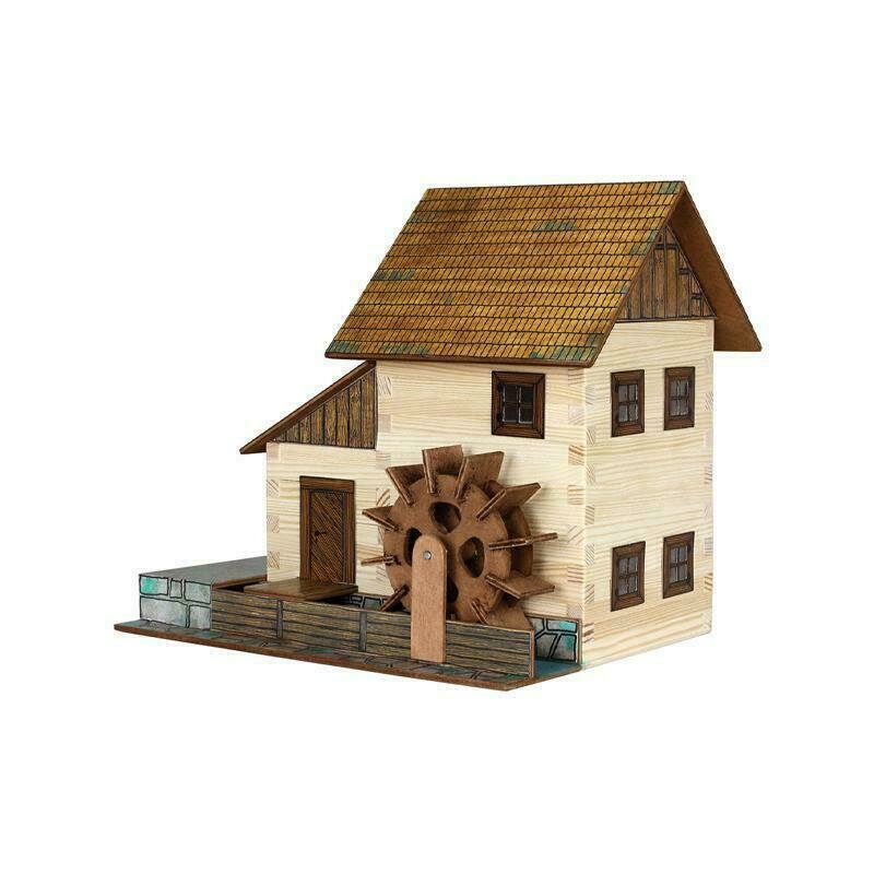 Walachia - set constructie arhitectura moara de apa, 196 piese din lemn,