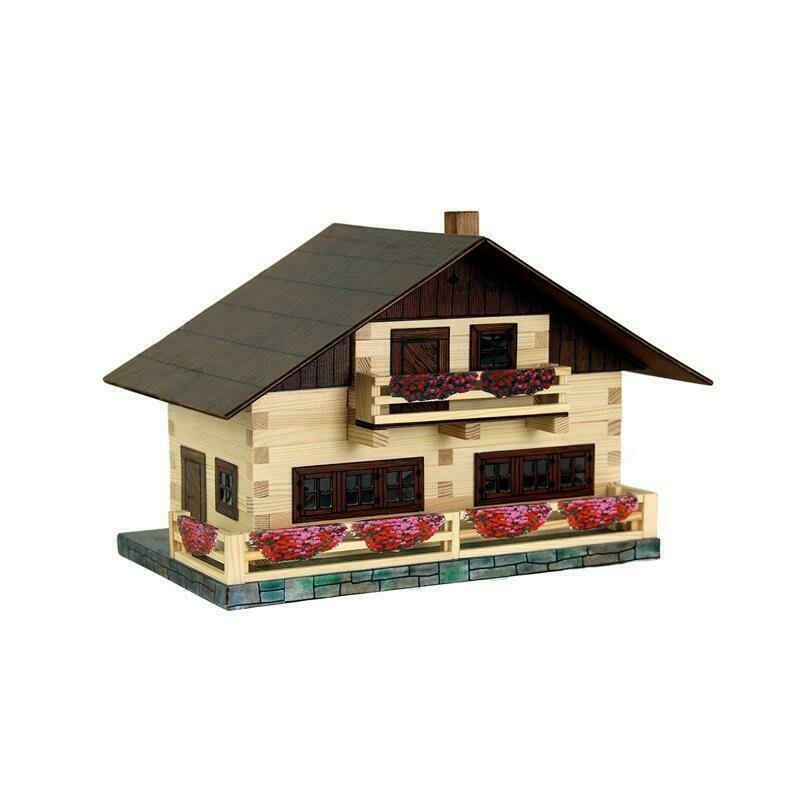 Walachia - set constructie arhitectura pensiune alpina, 195 piese din lemn,