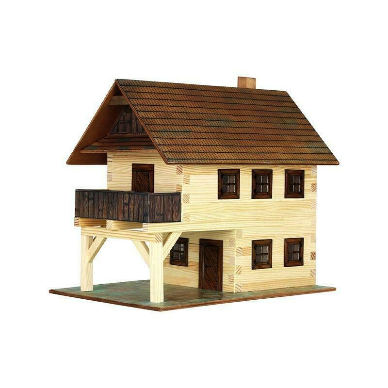 Walachia - set constructie arhitectura primarie medievala, 194 piese din lemn,