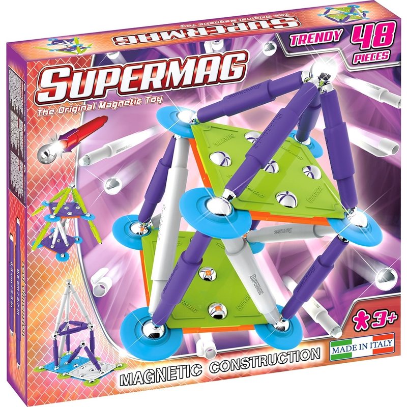 Supermag - set constructie clasic trendy, 48 piese