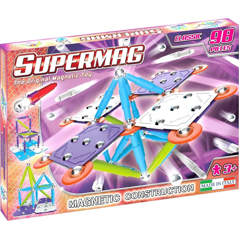 Supermag - set constructie clasic trendy, 98 piese