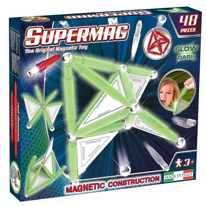 Supermag - set constructie luminos, 48 piese