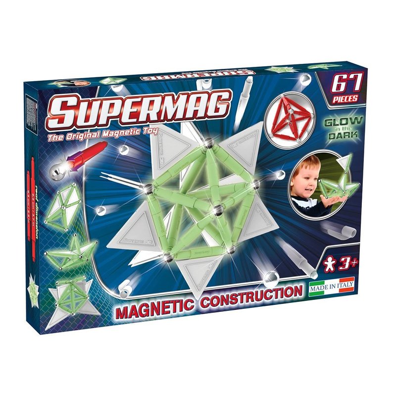 Supermag - set constructie luminos, 67 piese