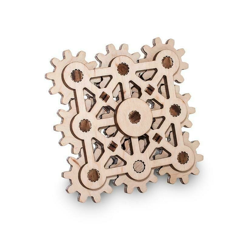 Ewa - puzzle 3d twister maxi , puzzle copii , mini, cu mecanism din lemn, piese 26