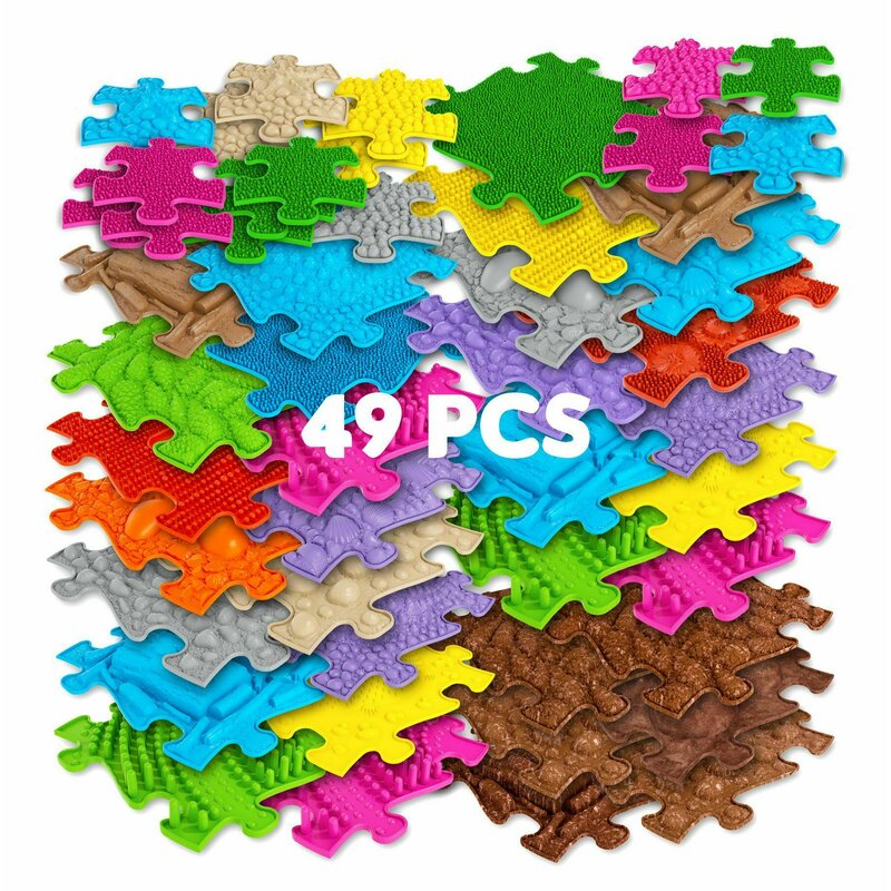Muffik - set covorase ortopedice senzoriale puzzle diamant a