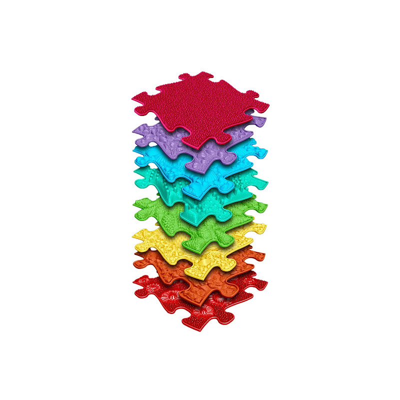 Set covorase ortopedice senzoriale tip puzzle curcubeu