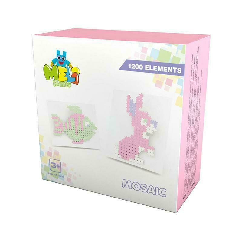 Meli Minis - Set creativ de constructie, Minis Pastel 1200 piese, Meli