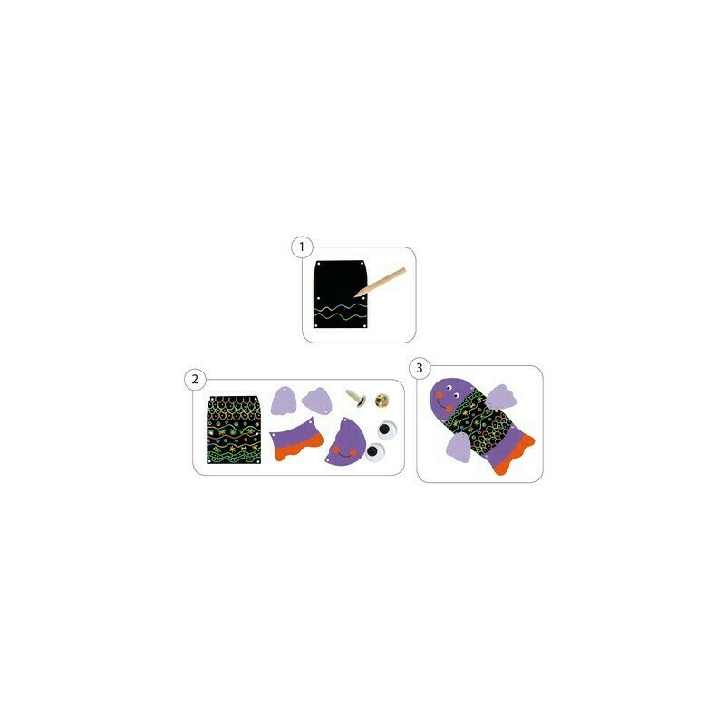Djeco - set creativ de razuit , animale amuzante