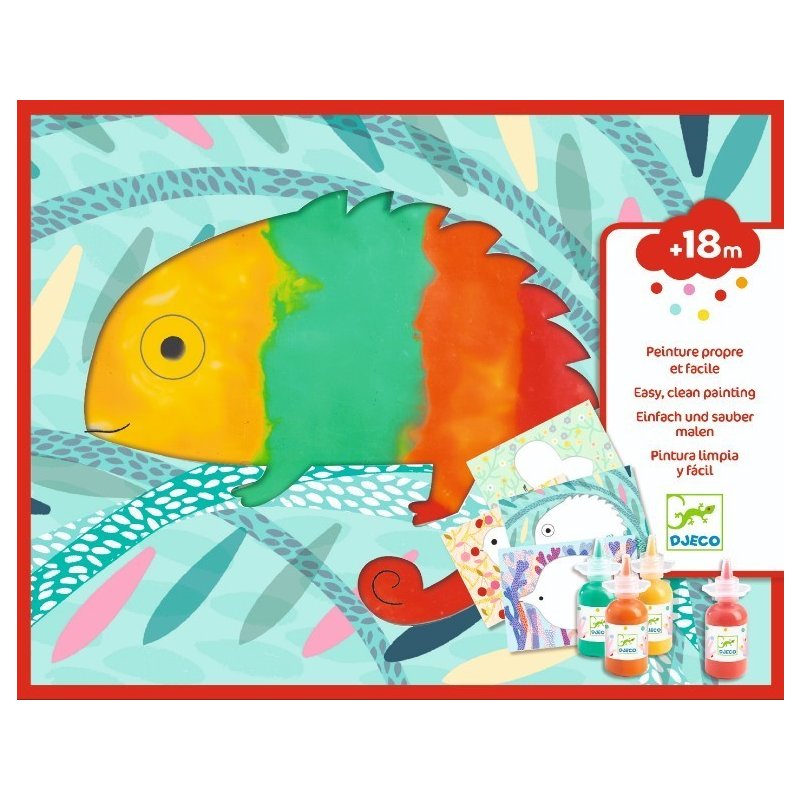 Djeco - set creativ, bebe apasa si picteaza