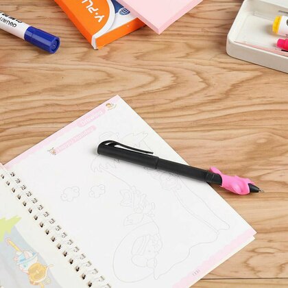 Kidscare - Set cu 4 caiete de lucru si stilou magic pentru scris si desenat Sank Magic, rechizite scolare, multicolor, 19 cm X 13 cm