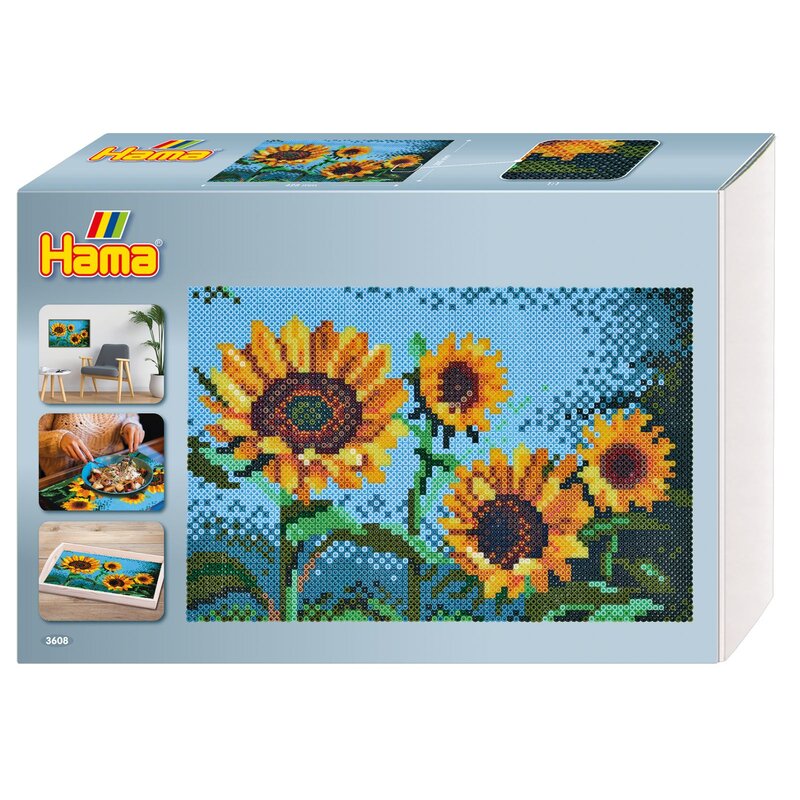 Hama - set cu margele midi arta - floarea soarelui