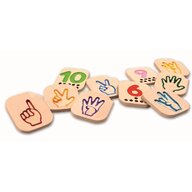 Plan toys - Set cu numere, varianta imbogatita cu limbajul semnelor