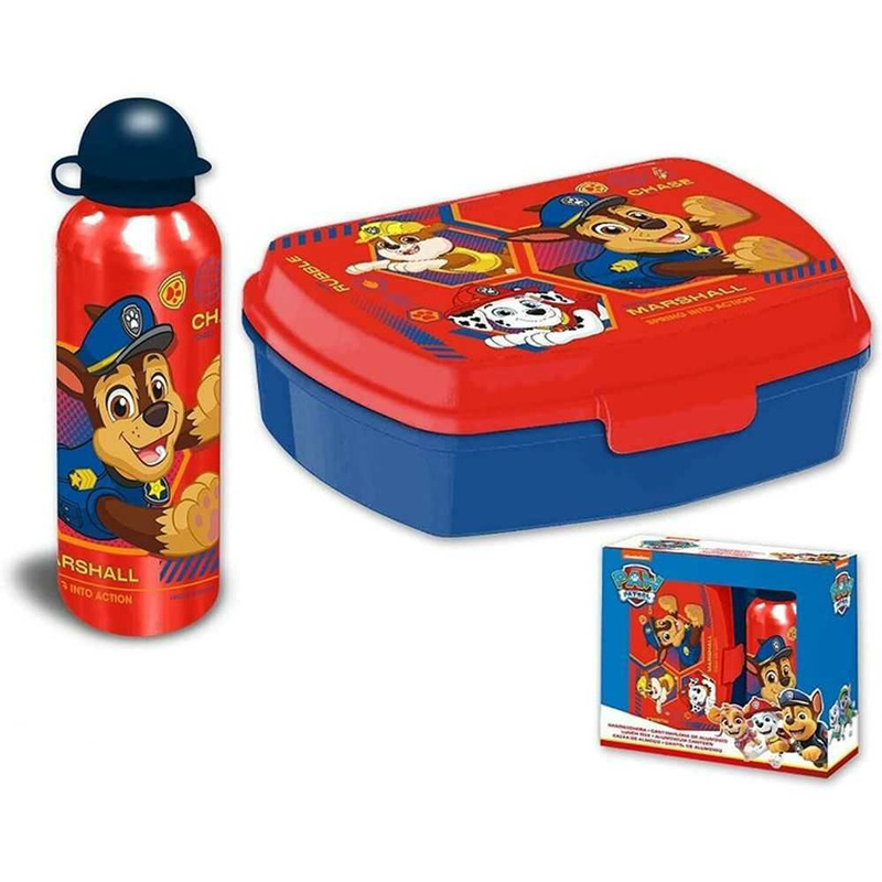 Set cutie sandwich si recipient lichide aluminiu 500ml paw patrol suncity ewa19916pw