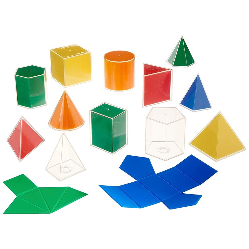 Edx education - set forme geometrice 2d 3d 12 piese