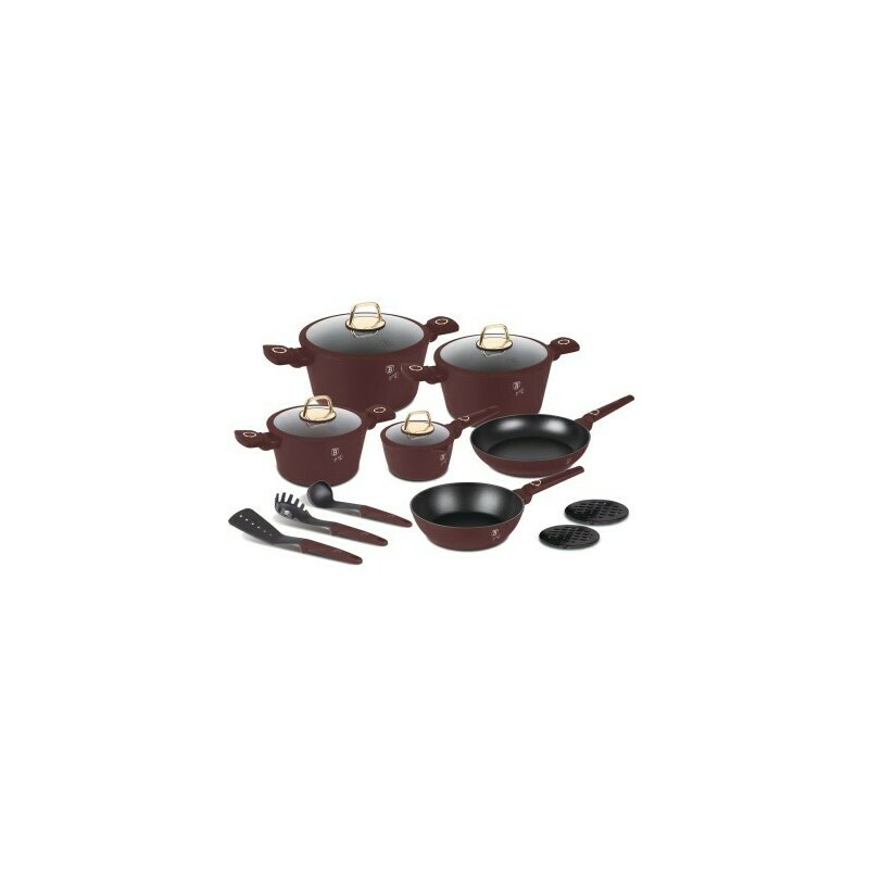 Set de 15 piese oale, cratite si tigai, accesorii BerlingerHaus, Leonardo Collection, BH/8051