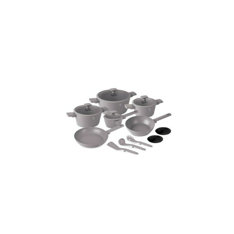 Set de 15 piese oale, cratite si tigai, accesorii BerlingerHaus, Taupe Collection, BH/8111