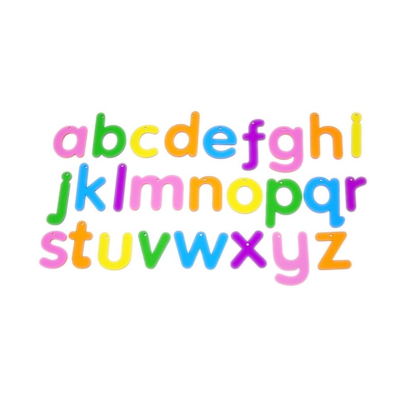 Tickit - set de litere 26 piese, transparente, 70 mm, multicolor