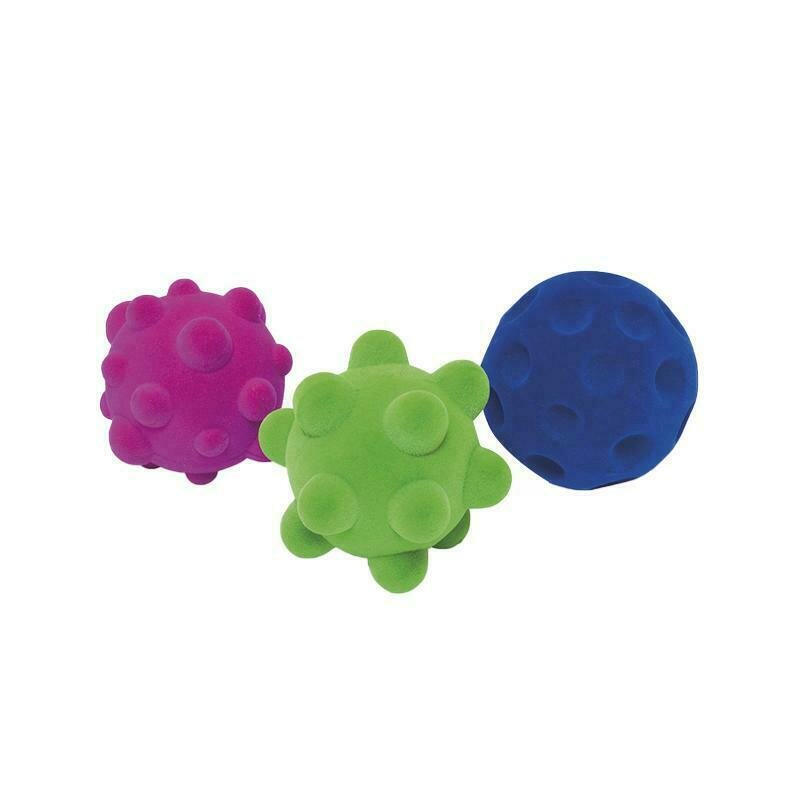 Rubbabu - set mingi senzoriale , mini, 3 piese din cauciuc
