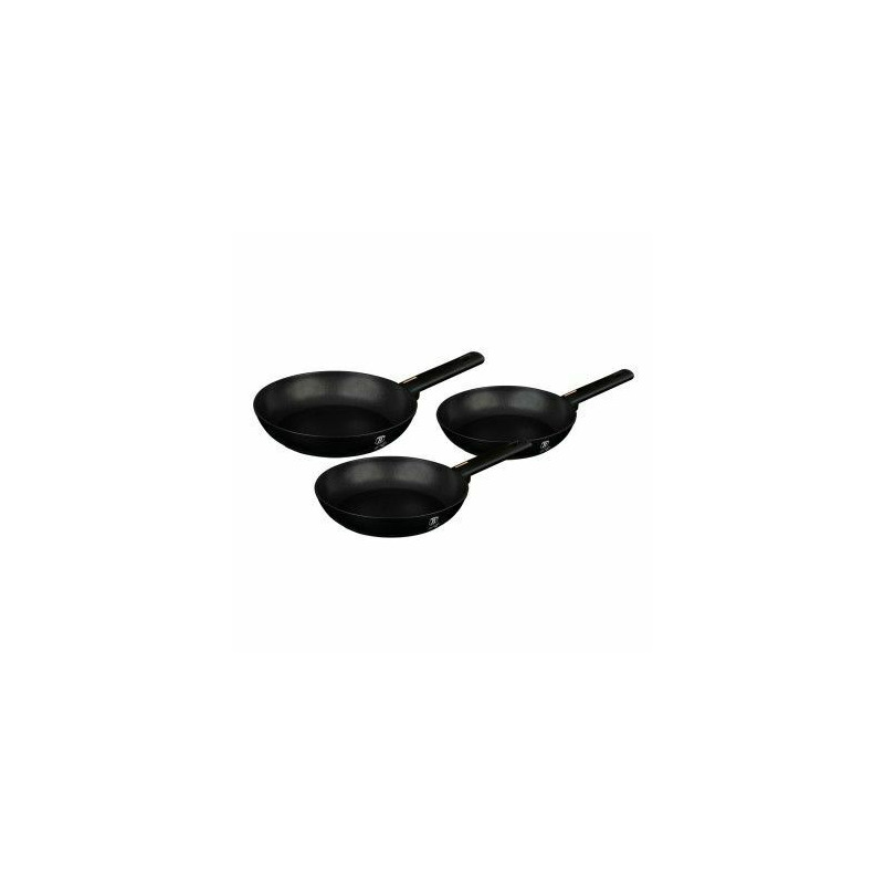 Set de 3 tigai, berlinger haus, aluminiu, negru, monaco collection, bh 7095
